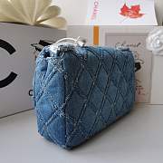 CHANEL DENIM FLAP BAG-25cm - 4