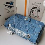 CHANEL DENIM FLAP BAG-25cm - 3