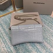 Balenciaga Hourglass embossed leather chain wallet-19cm - 3