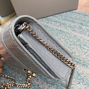 Balenciaga Hourglass embossed leather chain wallet-19cm - 2