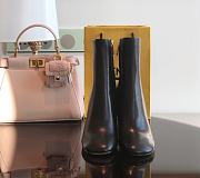Fendi First Black leather boots with medium heel - 4