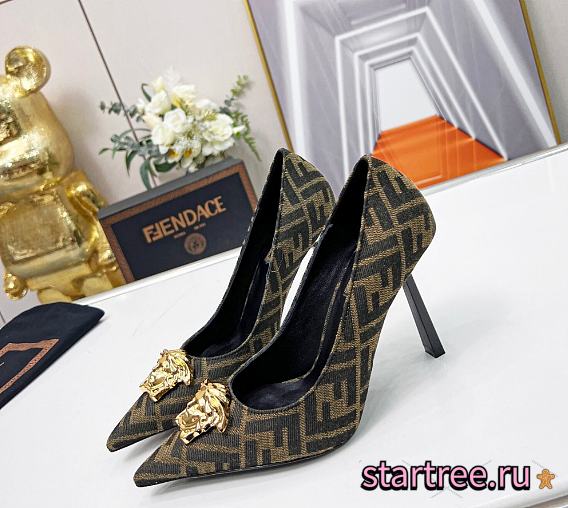 VERSACE Fendace Ff Jacquard Pumps - 1