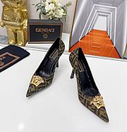 VERSACE Fendace Ff Jacquard Pumps - 5