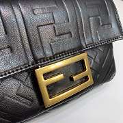 Fendi Baguette Acid Black nappa leather bag-19*4*11.5 - 2