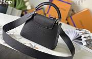 Louis Vuitton | Capucines mini Black with Silver Hardware-21cm - 4