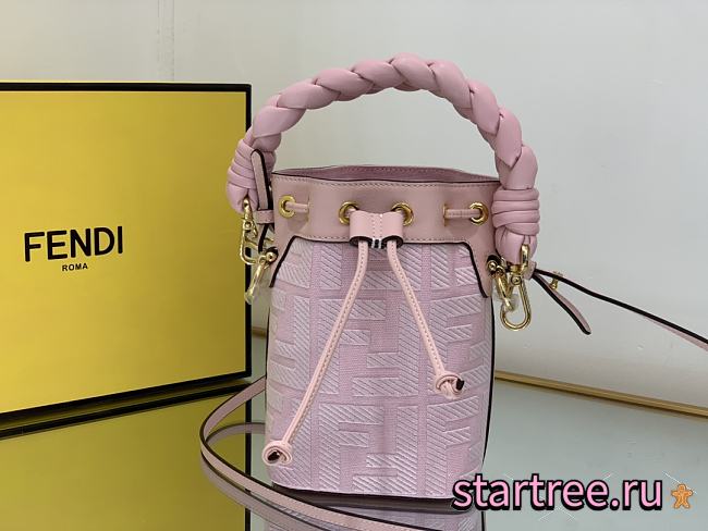 Fendi Mon Tresor Pink FF canvas mini-bag-12*10*18cm - 1