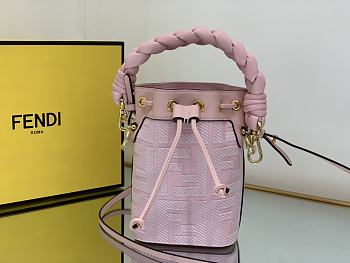 Fendi Mon Tresor Pink FF canvas mini-bag-12*10*18cm