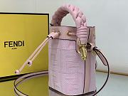 Fendi Mon Tresor Pink FF canvas mini-bag-12*10*18cm - 3