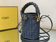 Fendi Mon Tresor Blue FF canvas mini-bag-12*10*18cm - 3