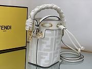 Fendi Mon Tresor White FF canvas mini-bag-12*10*18cm - 2