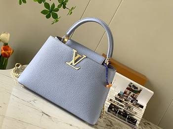 Louis Vuitton MM Capucines Blue-31.5 x 20 x 11cm