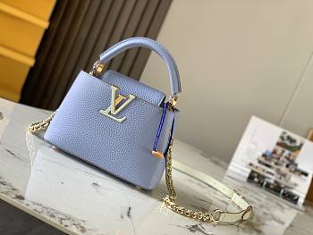 Louis Vuitton Mini Capucines Blue-21 x 14 x 8cm