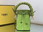 Fendi Mon Tresor Green FF canvas mini-bag-12*10*18cm - 4