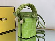 Fendi Mon Tresor Green FF canvas mini-bag-12*10*18cm - 3