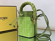 Fendi Mon Tresor Green FF canvas mini-bag-12*10*18cm - 5