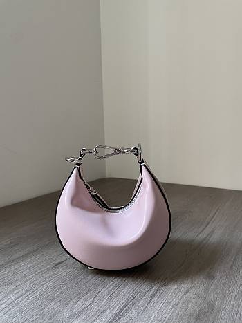 Fendi graphy Nano Pink leather bag-16.5*14*5cm