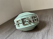 Fendi graphy Nano Mint green leather bag - 3