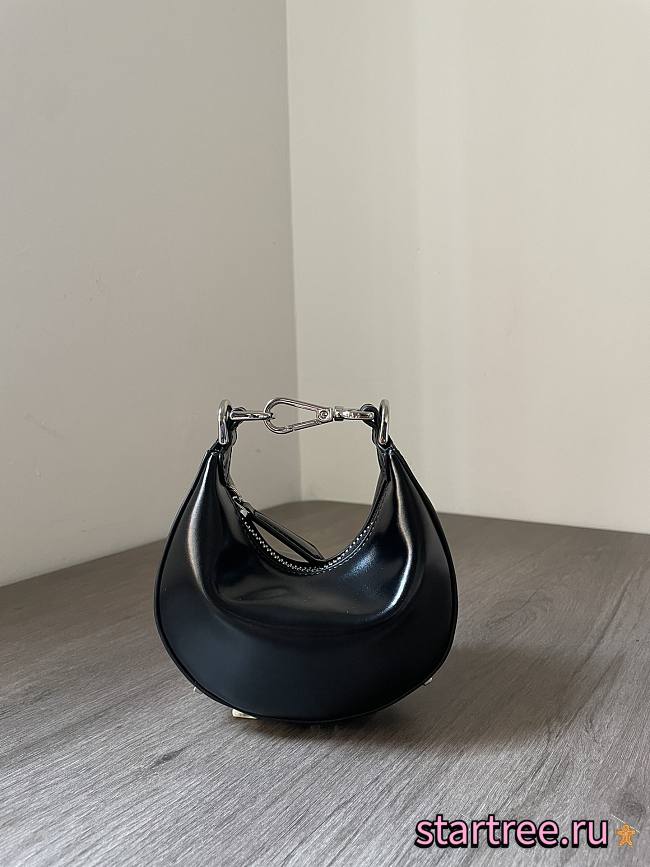 Fendi graphy Nano Black leather bag-16.5*14*5cm - 1