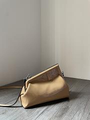 Fendi First Small Dove gray leather bag-26x9.5x18cm - 2