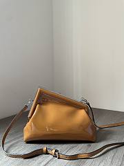 Fendi First Midi Brown patent leather bag-26*9.5*18cm - 3