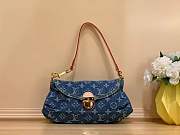 Louis Vuitton Blue Denim Monogram Mini Pleaty-26*15*9cm - 1