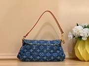 Louis Vuitton Blue Denim Monogram Mini Pleaty-26*15*9cm - 4