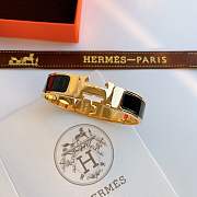 Hermes Bracelets Black and Gold - 1