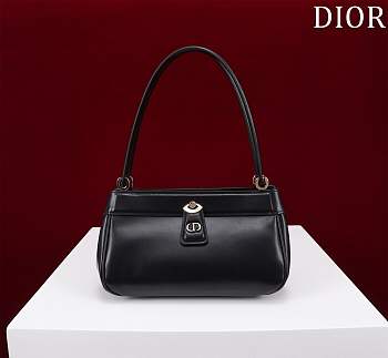 DIOR Small KEY BAG Black Box Calfskin