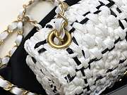 Chanel Mini Flap Bag Braided Tweed White and Black - 3