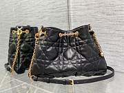 DIOR MEDIUM AMMI BAG Black Supple Macrocannage Lambskin - 1