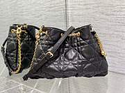 DIOR MEDIUM AMMI BAG Black Supple Macrocannage Lambskin - 4