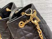 DIOR MEDIUM AMMI BAG Black Supple Macrocannage Lambskin - 3