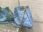 DIOR MEDIUM AMMI BAG Blue Supple Macrocannage Lambskin - 2