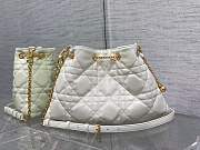 DIOR MEDIUM AMMI BAG White Supple Macrocannage Lambskin - 4