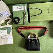 GUCCI DIANA MINI TOTE BAG Black-20cm - 3