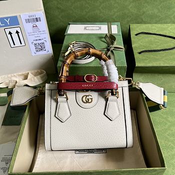 GUCCI DIANA MINI TOTE BAG White-20cm