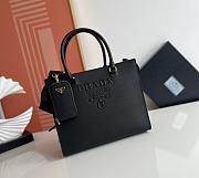  PRADA Saffiano Lux Shoulder Bag Black-28cm - 1