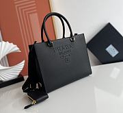  PRADA Saffiano Lux Shoulder Bag Black-28cm - 3