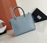 PRADA Saffiano Lux Shoulder Bag Blue-28cm - 4