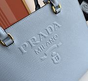 PRADA Saffiano Lux Shoulder Bag Blue-28cm - 2