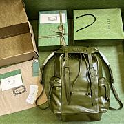 Gucci Backpack with tonal Double G Green-38x 44x 15cm - 4