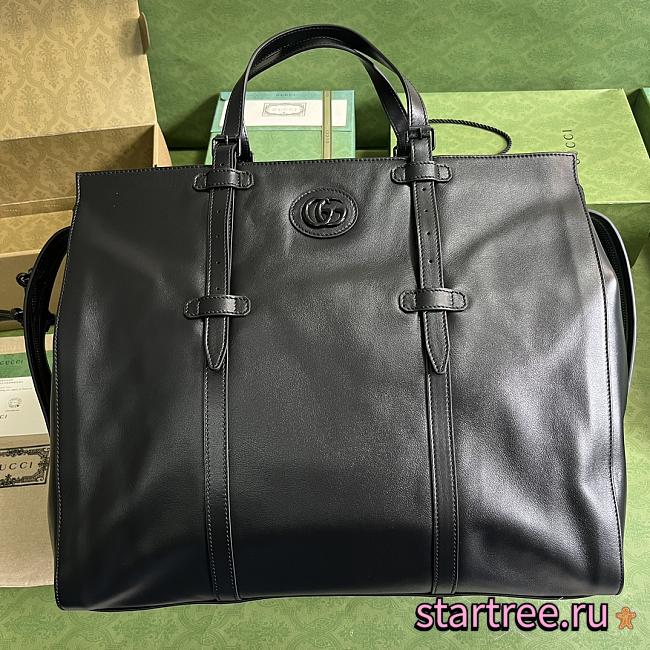 Gucci Large tote bag with tonal Double G Black-47x 36x 24cm - 1