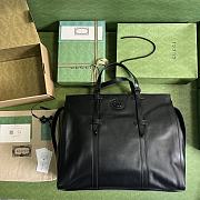 Gucci Large tote bag with tonal Double G Black-47x 36x 24cm - 3