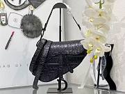 Dior Saddle Bag With Strap Black Dior Oblique Embossed Calfskin - 1