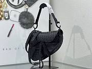 Dior Saddle Bag With Strap Black Dior Oblique Embossed Calfskin - 2