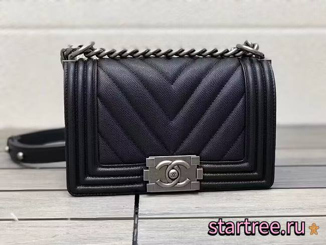 Chanel Small Chevron Lambskin Boy-20cm - 1