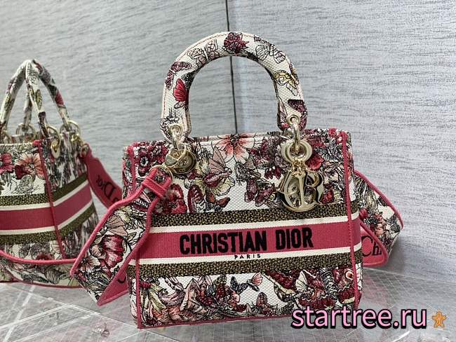 DIOR MEDIUM LADY D-LITE BAG MULTICOLOR-24CM - 1