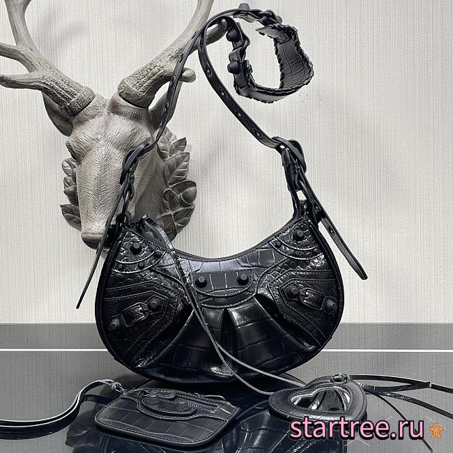 BALENCIAGA Le Cagole XS shoulder bag Black-26×16×10cm - 1