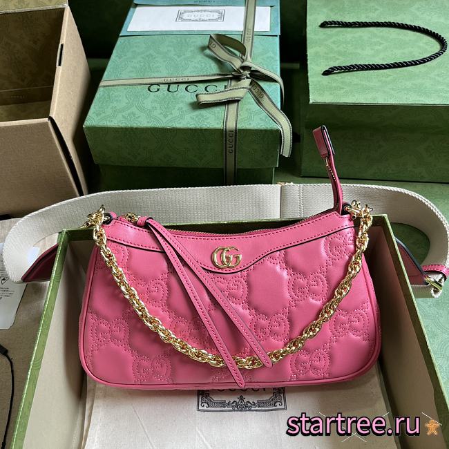 GUCCI GG MATELASSÉ HANDBAG PINK-25x 15x 8cm - 1