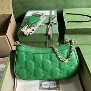 GUCCI GG MATELASSÉ HANDBAG GREEN-25x 15x 8cm - 3